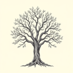 Linework Tree Tattoo