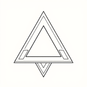 Linework Triangle Tattoo