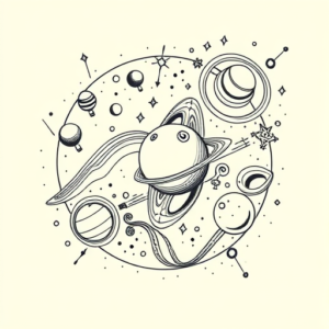 Linework Universe Tattoo