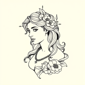 Linework Venus Tattoo