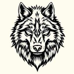 Linework Werewolf Tattoo