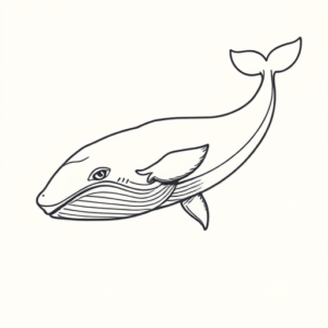 Linework Whale Tattoo