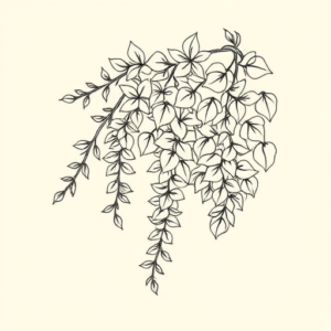 Linework Wisteria Tattoo