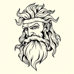 Linework Zeus Tattoo