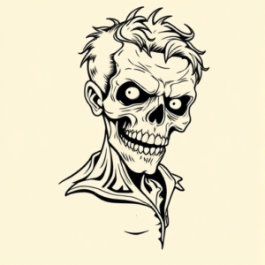 Linework Zombie Tattoo