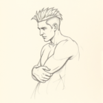 Loose Pencil Sketch Achilles Tattoo