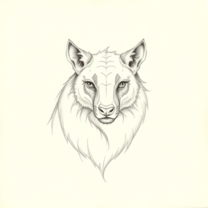 Loose Pencil Sketch Animal Tattoo