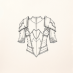 Loose Pencil Sketch Armor Tattoo