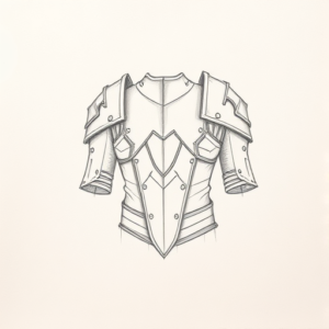Loose Pencil Sketch Armor Tattoo