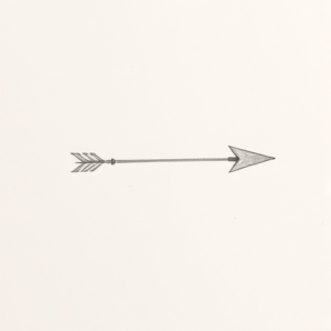 Loose Pencil Sketch Arrow Tattoo
