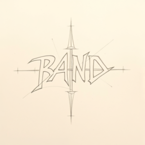 Loose Pencil Sketch Band Tattoo