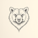Loose Pencil Sketch Bear Tattoo
