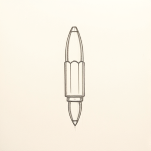 Loose Pencil Sketch Bullet Tattoo