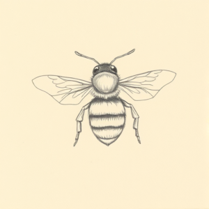 Loose Pencil Sketch Bumblebee Tattoo