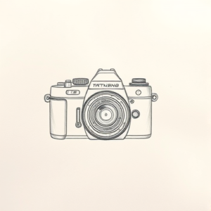 Loose Pencil Sketch Camera Tattoo