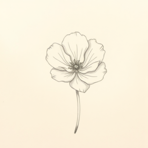 Loose Pencil Sketch Carnation Tattoo