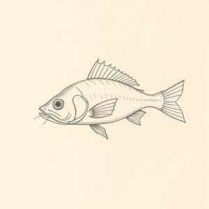 Loose Pencil Sketch Catfish Tattoo