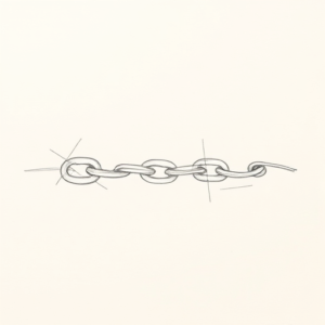 Loose Pencil Sketch Chain Tattoo