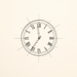 Loose Pencil Sketch Clock Tattoo