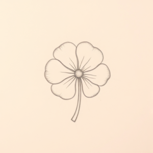 Loose Pencil Sketch Clover Tattoo