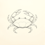 Loose Pencil Sketch Crab Tattoo