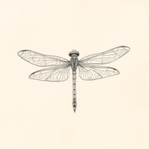 Loose Pencil Sketch Dragonfly Tattoo