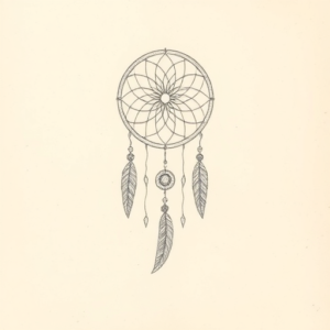 Loose Pencil Sketch Dreamcatcher Tattoo