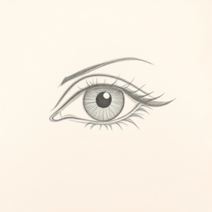 Loose Pencil Sketch Eye Tattoo