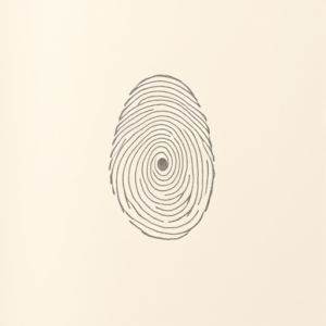 Loose Pencil Sketch Fingerprint Tattoo