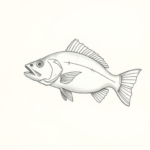 Loose Pencil Sketch Fishing Tattoo