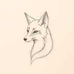 Loose Pencil Sketch Fox Tattoo