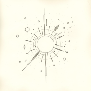 Loose Pencil Sketch Galaxy Tattoo