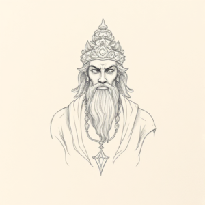 Loose Pencil Sketch God Tattoo