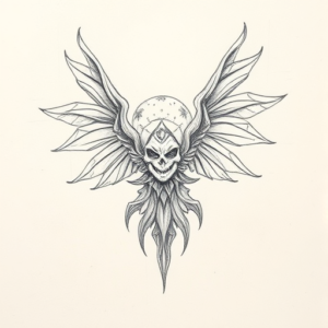 Loose Pencil Sketch Hades Tattoo
