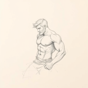 Loose Pencil Sketch Hercules Tattoo