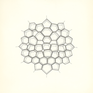 Loose Pencil Sketch Honeycomb Tattoo