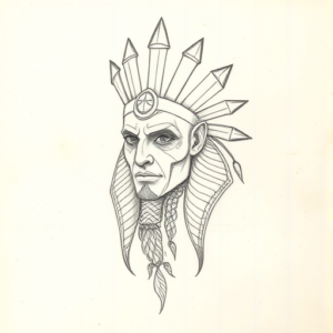 Loose Pencil Sketch Horus Tattoo