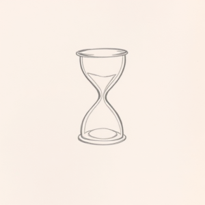 Loose Pencil Sketch Hourglass Tattoo