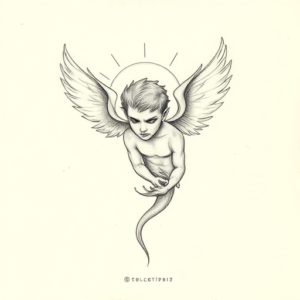 Loose Pencil Sketch Incubus Tattoo