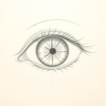 Loose Pencil Sketch Iris Tattoo