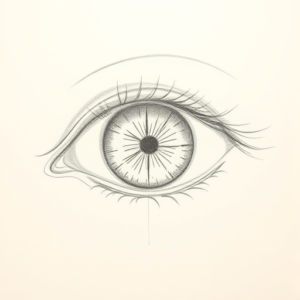 Loose Pencil Sketch Iris Tattoo