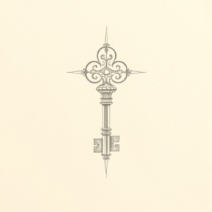 Loose Pencil Sketch Key Tattoo