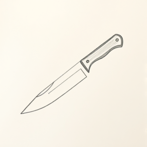 Loose Pencil Sketch Knife Tattoo