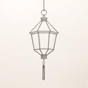 Loose Pencil Sketch Lantern Tattoo