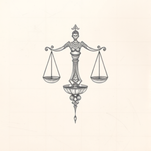 Loose Pencil Sketch Libra Tattoo