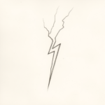 Loose Pencil Sketch Lightning Tattoo