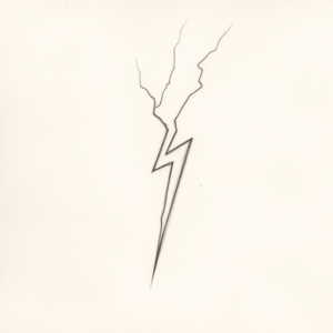 Loose Pencil Sketch Lightning Tattoo