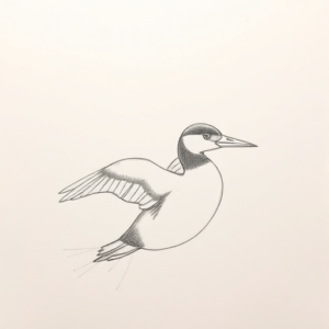 Loose Pencil Sketch Loon Tattoo