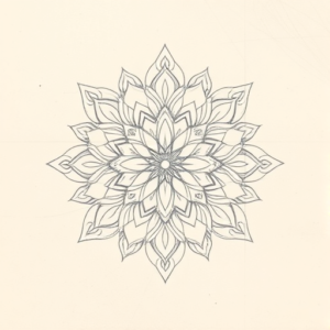 Loose Pencil Sketch Mandala Tattoo