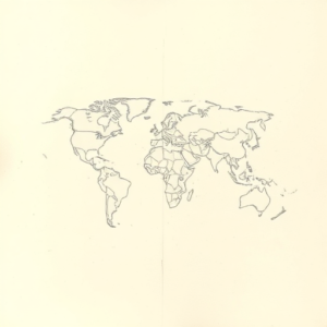 Loose Pencil Sketch Map Tattoo